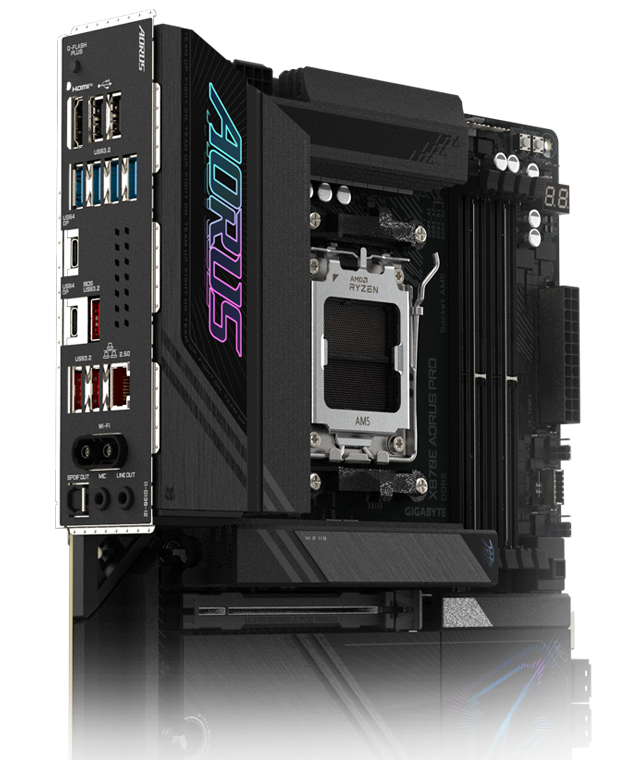 GIGABYTE X870E AORUS PRO AM5 LGA 1718, ATX, DDR5, 4x M.2, PCIe 5.0
